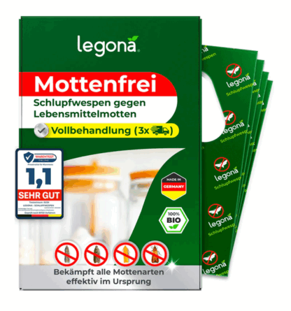 Schlupfwespen gegen Lebensmittelmotten - Legona®