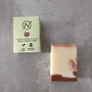 Geranie & Rote Tonerde Naturbrocken